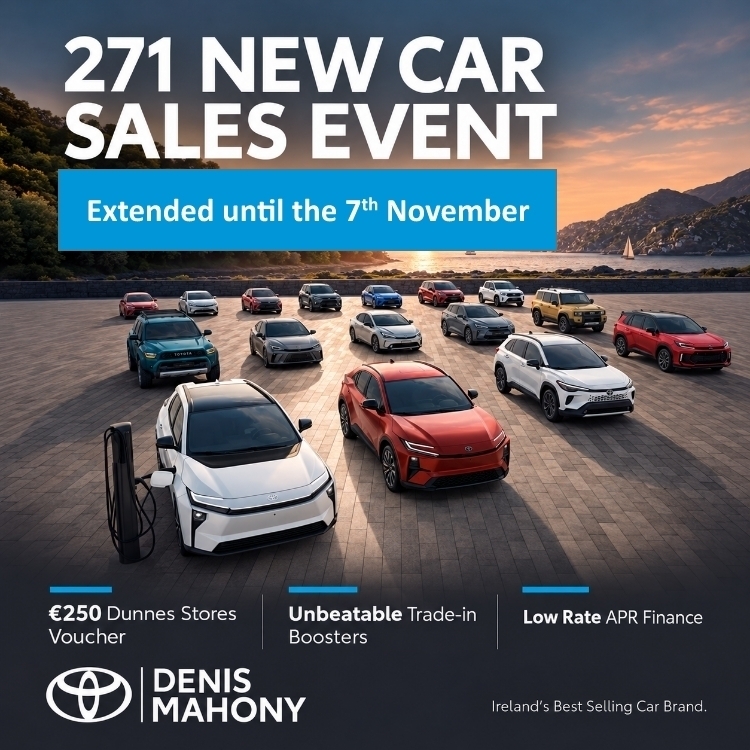 271 New Car Sales Event, until the 7th Nov.