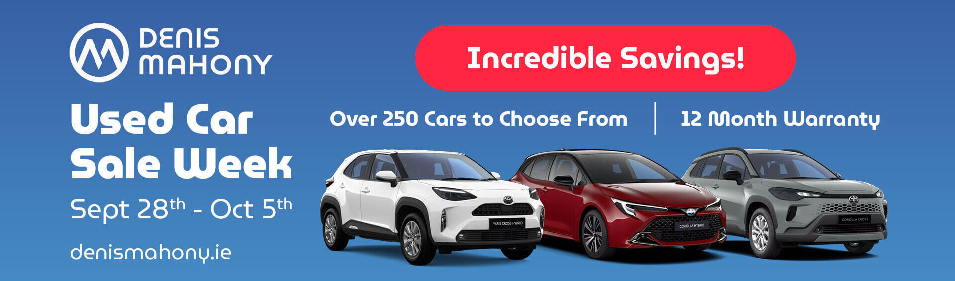 Used Car Sale Week - Sept 28th to Oct 5th